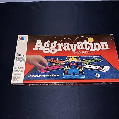 Vintage Aggravation Board Game 1989 Milton Bradley COMPLETE • $7