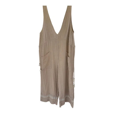 $125 • Buy SPELL AND THE GYPSY | XL | BOHO Pant Suit Jump Suit Natural Wide Leg