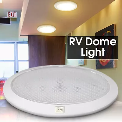 LED 12V Pancake Light RV Caravan Trailer Boat Interior Ceiling Dome Light • $22.99