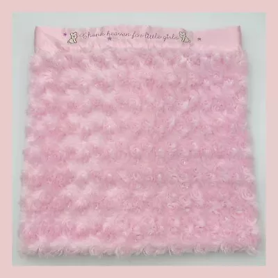 ❤️Blankets & Beyond Thank Heaven For Little Girls Pink Mink Satin Trim Blanket❤️ • $22.98