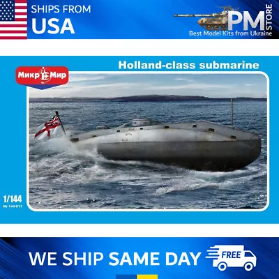 Mikro Mir 144-011 Holland Class Submarine Plastic Model Kit Scale 1/144 • $33.95