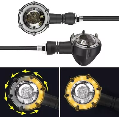 $19.99 • Buy Black Motorcycle Turn Signal Lights Blinkers For Yamaha V Star 650 950 1100 1300