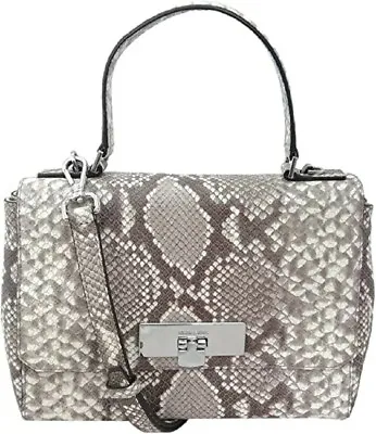 Michael Kors Callie Crossbody Shoulder Bag Leather Python Embossed Handbag $298 • $110