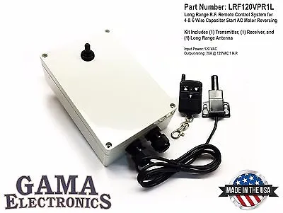 Long Range RF Remote 120VAC Capacitor Start (4-wire) AC Motor Reversing • $214.95