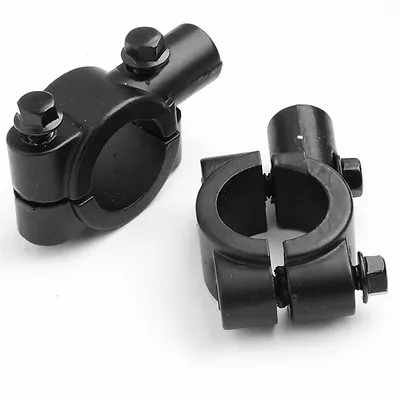 10mm Custom Mirrors Clamp On Mount Adapter For 7/8  Handlebar Handle Bar Black • $6.99