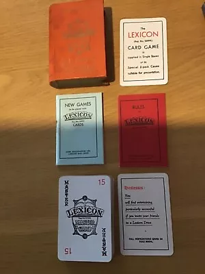 Waddingtons Lexicon Card Game Red&Blue Sets1930s Both Complete. Original Advert • £4