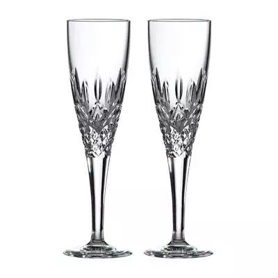 Royal Doulton Highclere Premium Crystal Flute Champagne Glasses 140ml | Pair • $169