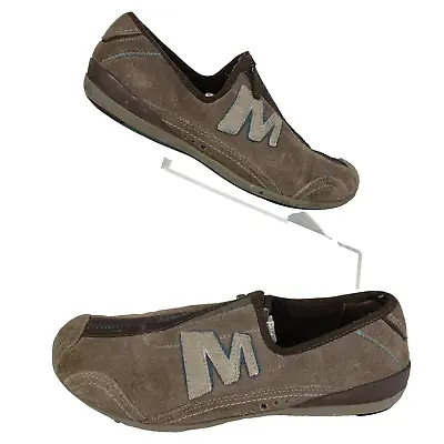 Merrell Arabesque Women's Size 7 Zip Top Sneaker Brown Suede Trail Hike 37.5 EU • $24.99