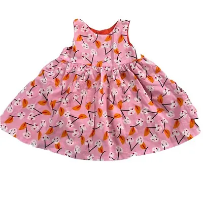 Catimini Smiling Cherry Reversible Baby Girl Dress • $25