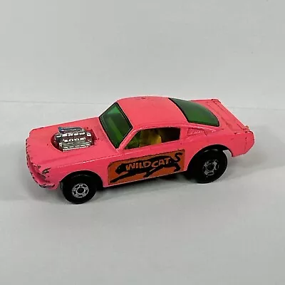 1970 Matchbox Superfast No. 8 Mustang WILDCAT Dragster Pink BLACK Decal • $26.15