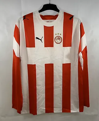 Olympiakos Player Issue L/S Home Football Shirt 2006/07 (XL) Puma C671 • £39.99