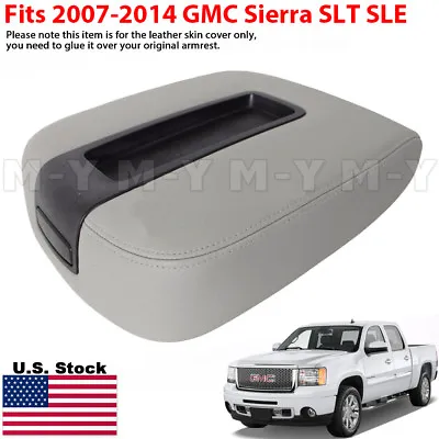 Fits 2007 2008 2009-2014 GMC Sierra 1500 2500 Console Armrest Lid Cover Gray • $22.99