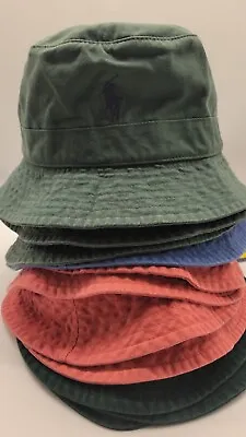 NWT Polo Ralph Lauren Chino Bucket Hat Green Blue Red S/M  L/XL 0029 • $47.50