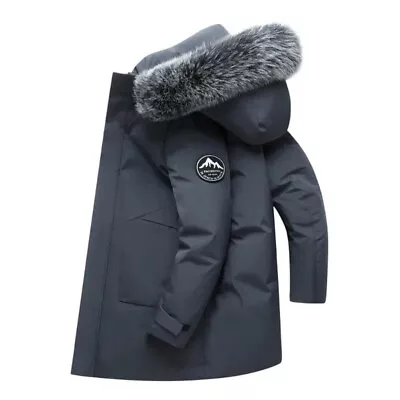 Autumn Winter Long Men Windproof Jacket Coats Mens White Duck Down Jacket Parkas • $99.41