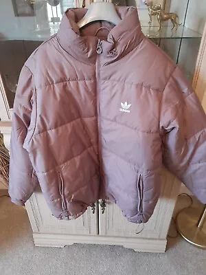 Adidas Originals Essentials Padded Puffer Jacket Coat Wonder Onix  Sz M Exc Cond • £19.99