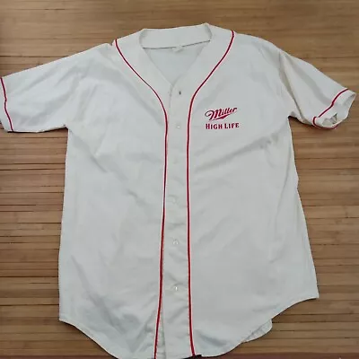 Vintage Miller High Life Beer Baseball Jersey XL • $25