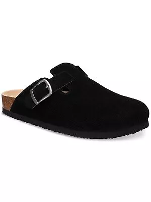 SUN STONE Womens Black Corduroy Kyler Round Toe Platform Slip On Clogs 8 M • $13.99