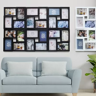 £25.99 • Buy 24 Photo Frame Large Family Multi Collage Aperture Wedding Picture Wall Hanging