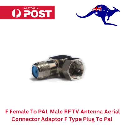 $4.49 • Buy Right Angle F Connector FTA TV Antenna Cable Adaptor F-Type Male To Female 3GHz
