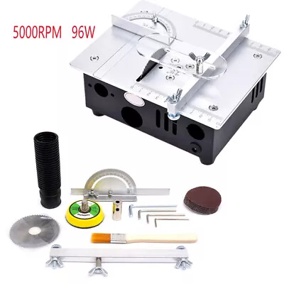 Mini Table Saw Electric Bench Saw Woodworking DIY Acrylic PCB Desktop Cutting • £79.99