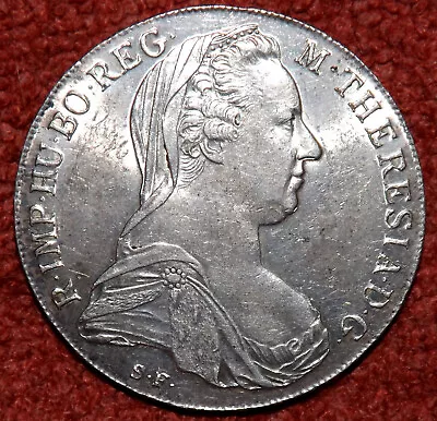 1780 Austria Silver Maria Theresa Thaler -- EXCELLENT COLLECTABLE GRADE & DETAIL • £9.50