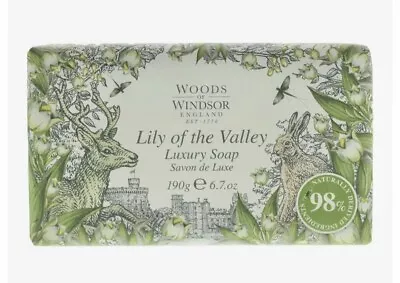 Woods Of Windsor England Lily Of The Valley Luxury Soap 190g Savon De Luxe • £9.50