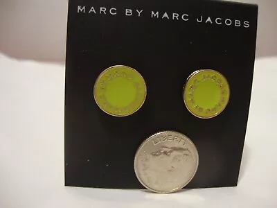 Marc Jacobs Post Earrings*new On Card*lime • $12.99