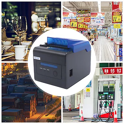 Thermal Receipt POS Printer Sound Alarm W/ Auto Cutter USB Serial LAN Support • $109.25