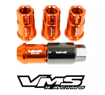 16pc Vms Racing Honda Acura 12x1.5mm Aluminum Locking Lug Nut Set Orange • $49.95