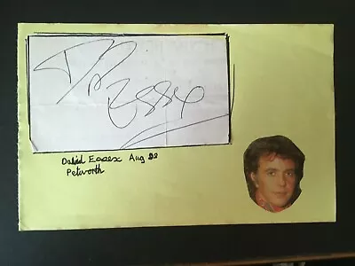 David Essex - Chart Topping Singer And Actor - Signed Album Page • £10