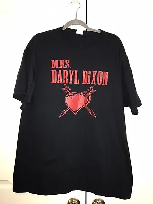 The Walking Dead Mrs Daryl Dixon  2XL Jerzees 100% Cotton Black Tee Shirt • $14.99