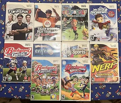 Lot Of 10 NES Nintendo Wii Video Games Complete CIB + Manuals Tested Nerf Golf • $59.99