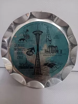 Seattle World's Fair 1962 Canape Tray Coaster Ashtray With Mail Label On Back • $9.99