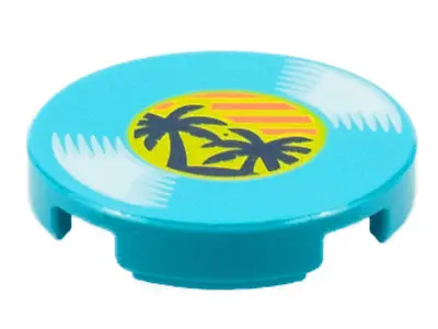 New Lego Palm Tree Record Blue Spinning DJ PRINTED California Minifigure Music • $5.13