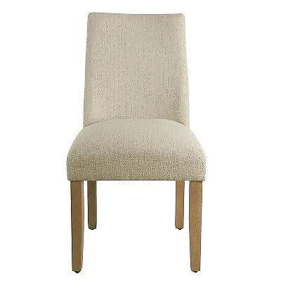 Marin Curved Back Dining Chair Stain Resistant Textured Linen - HomePop • $49.99
