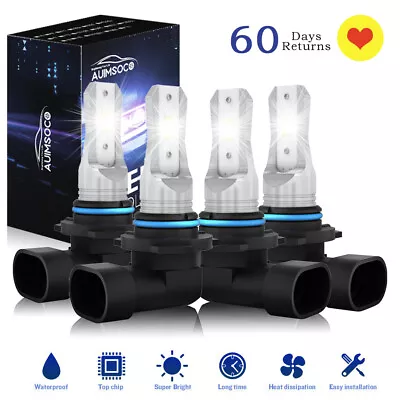 4x 9005 9006 LED Combo Headlight Bulbs High Low Beam Kit 7000K Xenon Super White • $32.99