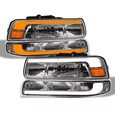 Topline For 99-02 Silverado/Tahoe Switchback Sequential LED Headlights 4p Chrome • $170