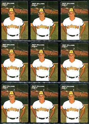 1984 Mothers Cookies SAN DIEGO PADRES #1 DICK WILLIAMS MANAGER HOF 9 Count • $12.99