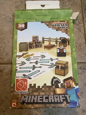 Minecraft Overworld Utility Pack Easy To Build Paper Craft Kit 30 Pieces OPENED • $18.99