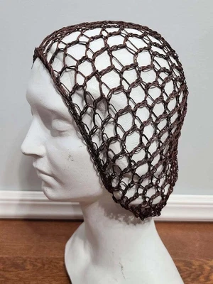 £5.92 • Buy Reproduction 1940s Snood Brown Hair Net Vintage Style WWII Reenactment Rayon