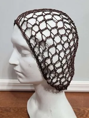 Reproduction 1940s Snood Brown Hair Net Vintage Style WWII Reenactment Rayon • $6.49