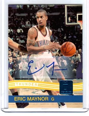NBA Eric Maynor 2010-11 Panini Donruss OKC Thunder VCU Autograph Card SN 92/199 • $12.99