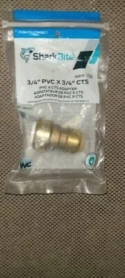 SHARKBITE 3/4  CTS X  3/4 PVC COUPLING PVC X CTS ADAPTER NEW PUSH FITTING • $8