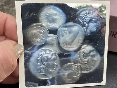 Vintage Hologram Roman Silver Denarius Magical 3D Coins Embossed Film 1980's +++ • $7.50