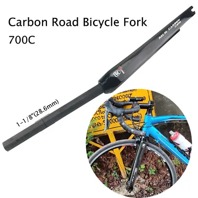 $49.99 • Buy 700C Carbon Road Bicycle Fork 1-1/8 (28.6mm) For V Brake Front Forks For Cycling