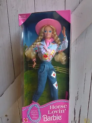 RARE 1996 Horse Lovin' Barbie Cowgirl Doll Toy - Brand New • $157.45