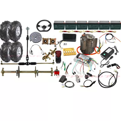 Full 72V 1000W DC Brushless Motor Rear Axle Kit Pedal/Grip For 4 Wheeler ATV UTV • $38.40