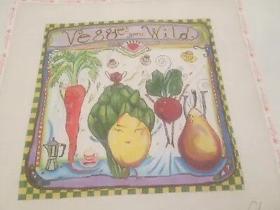 Veggies Gone Wild-maggie-handpainted Needlepoint Canvas • $72.78