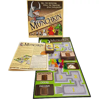 Munchkin Deluxe Card Board Game Fantasy Magic Steve Jackson Dork Tower #1483 • £24.99