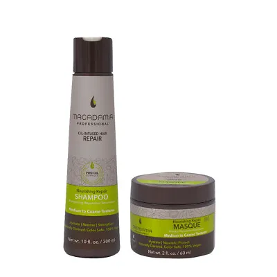 Macadamia Set Damaged Hair Shampoo 300ml And Mask 60ml • £30